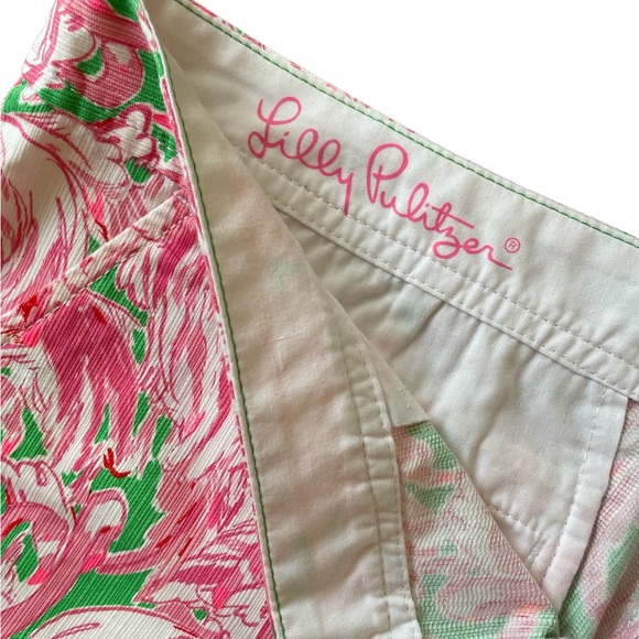 Lilly Pulitzer 5” Buttercup Shorts in Palmetto Pink Colony Flamingos - Picture 5 of 8